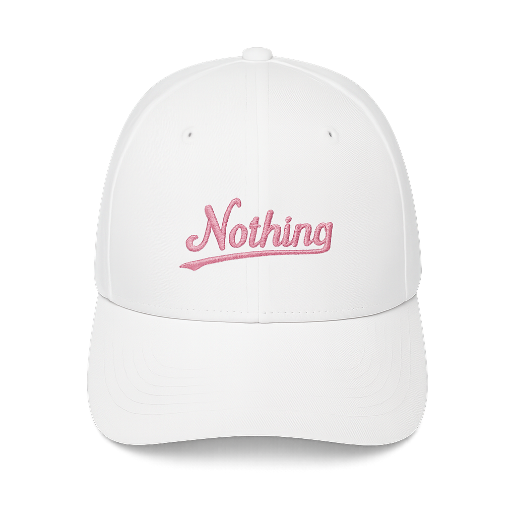 Nothing Dad Cap – White & Pink